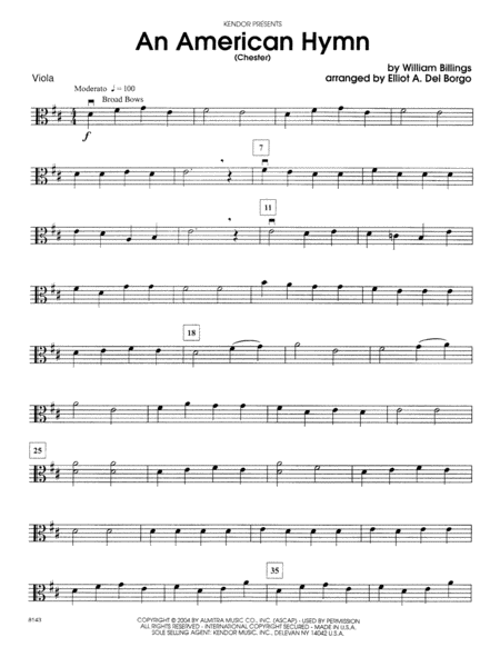 An American Hymn (Chester) - Viola