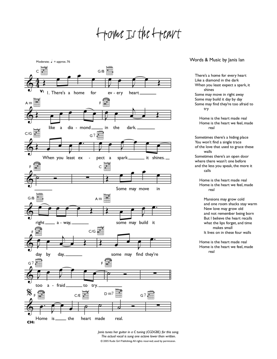 Home is the Heart Home is the Heart Guitar scores gallery preview page 1