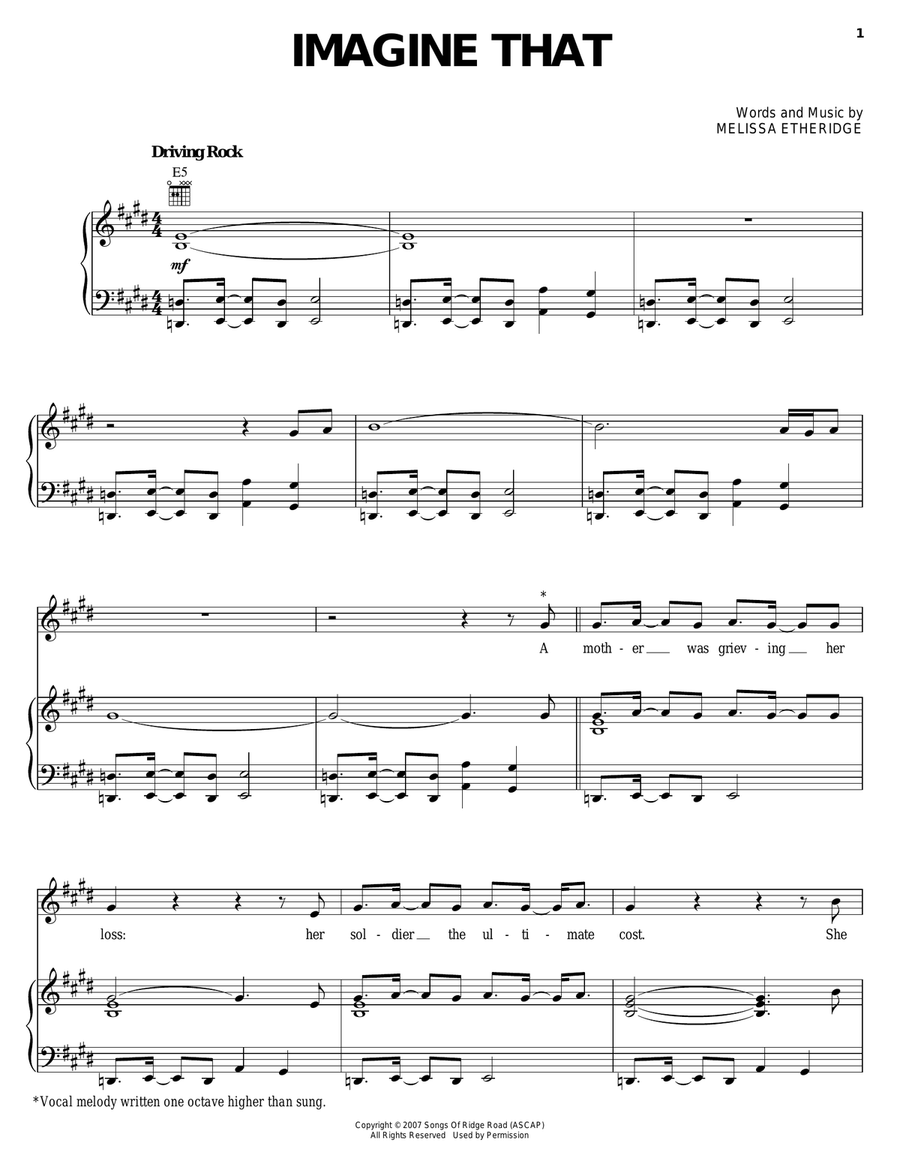 Imagine That Piano, Vocal, Guitar scores gallery preview page 1