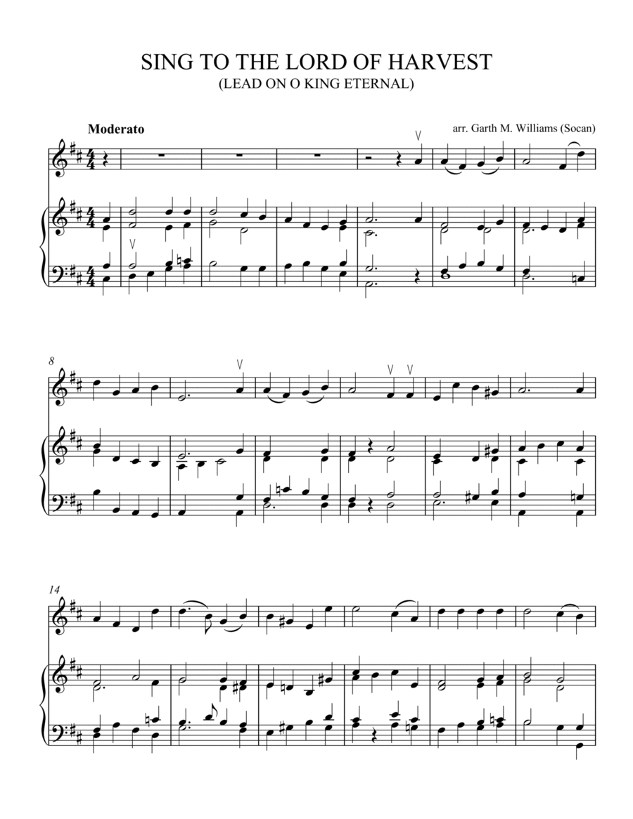 LEAD ON O KING ETERNAL FOR VIOLIN AND PIANO Violin Solo scores gallery preview page 1