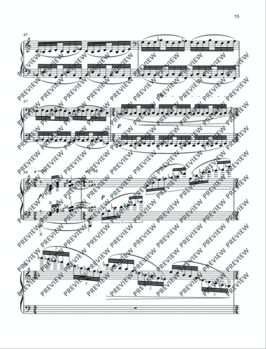Falling Flowers Piano Solo scores gallery preview page 16