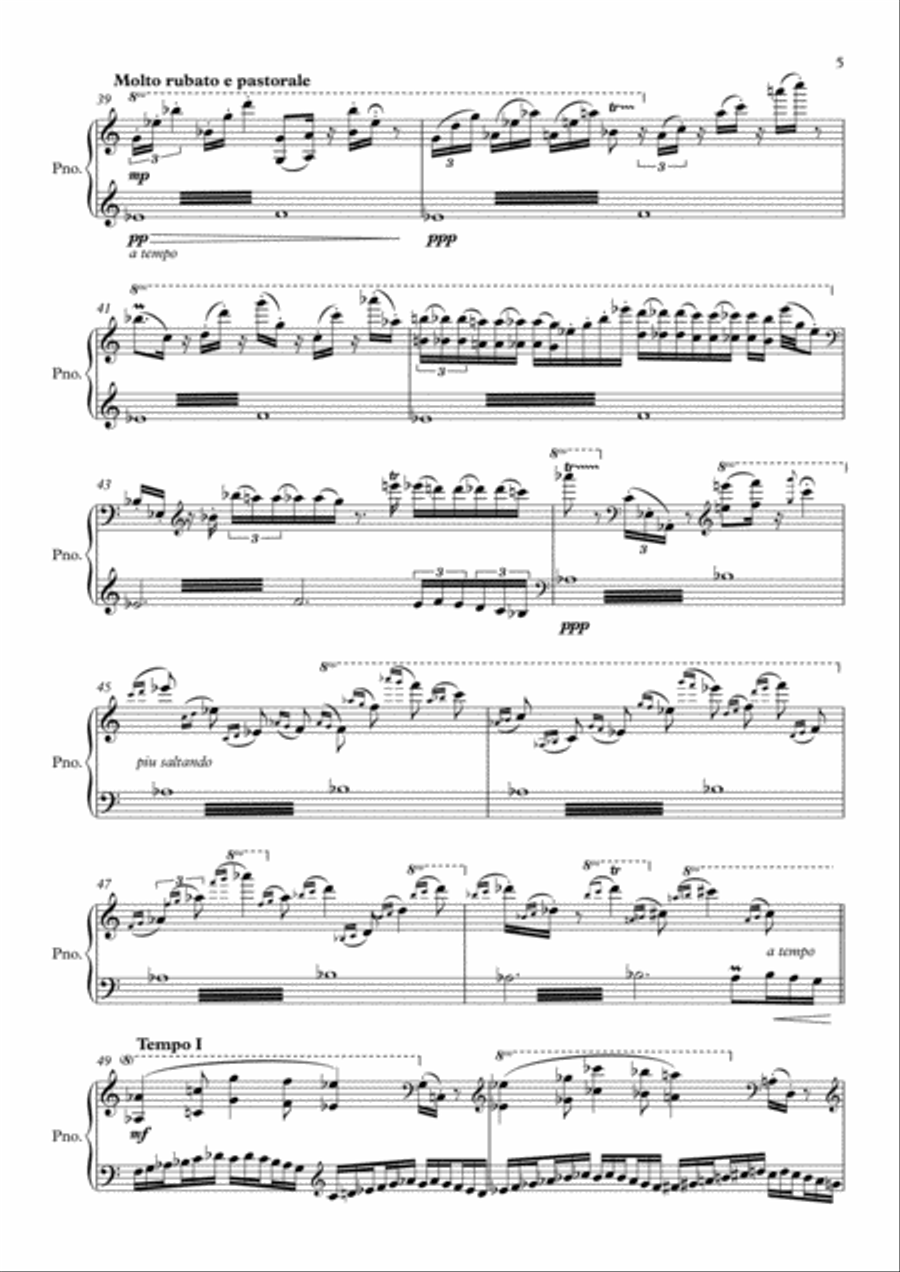 Etude Pastorale for Piano Piano Method scores gallery preview page 5