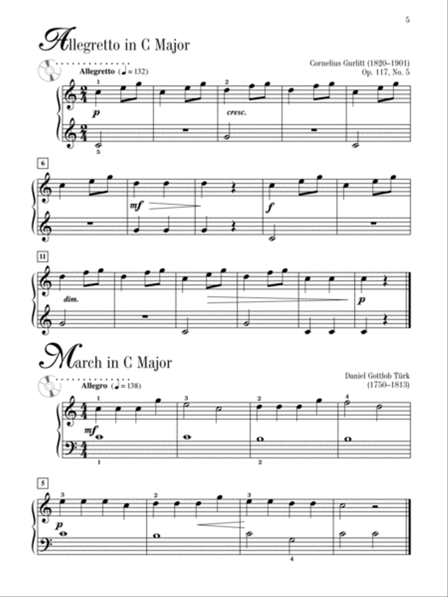 Mastering the Piano, Book 1 Easy Piano scores gallery preview page 2