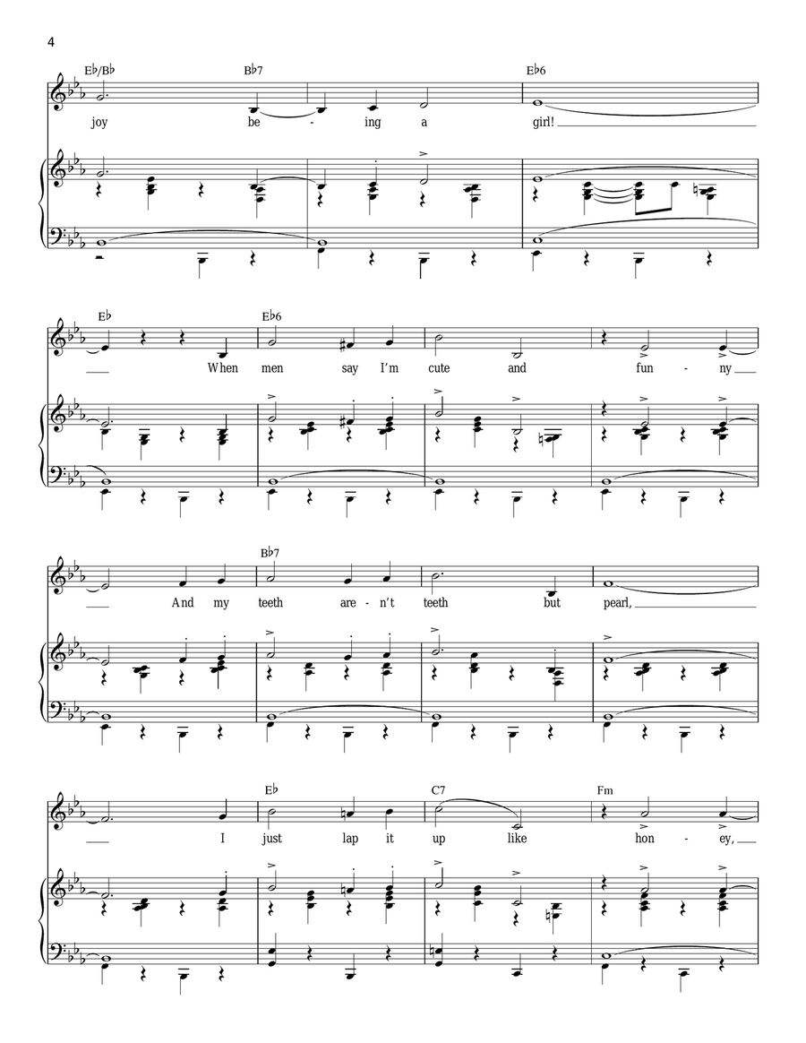 I Enjoy Being A Girl Piano, Vocal scores gallery preview page 4