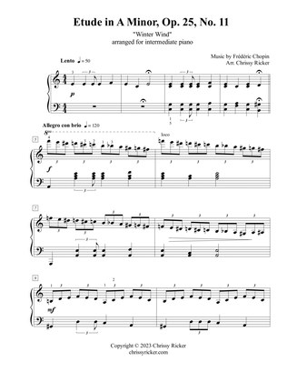 Etude in A minor ("Winter Wind") - intermediate piano