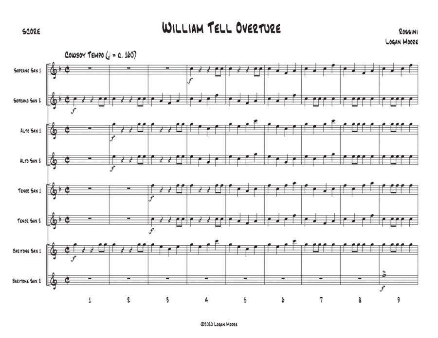 William Tell Overture Woodwind Ensemble scores gallery preview page 1