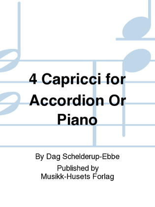 4 Capricci for Accordion Or Piano