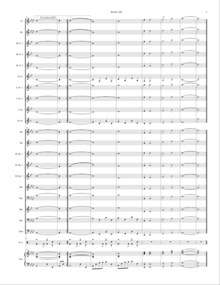 Beulah Land Concert Band scores gallery preview page 5