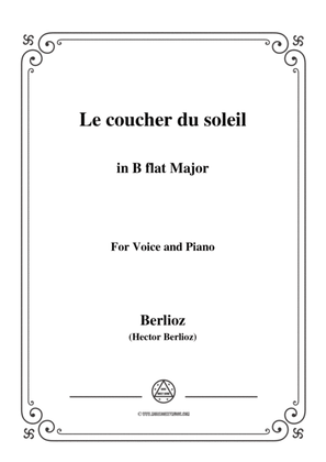 Berlioz-Le coucher du soleil in B flat Major,for voice and piano