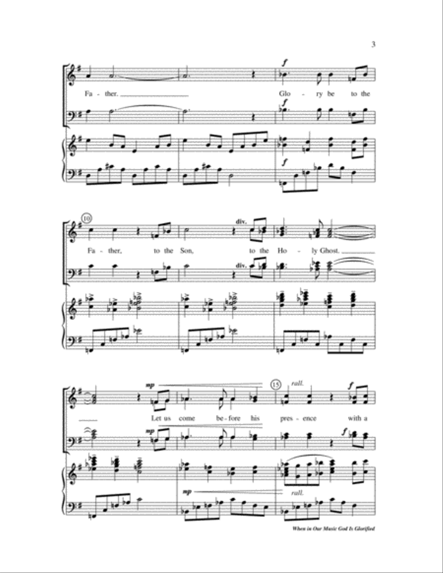 When in Our Music God Is Glorified 4-Part scores gallery preview page 3