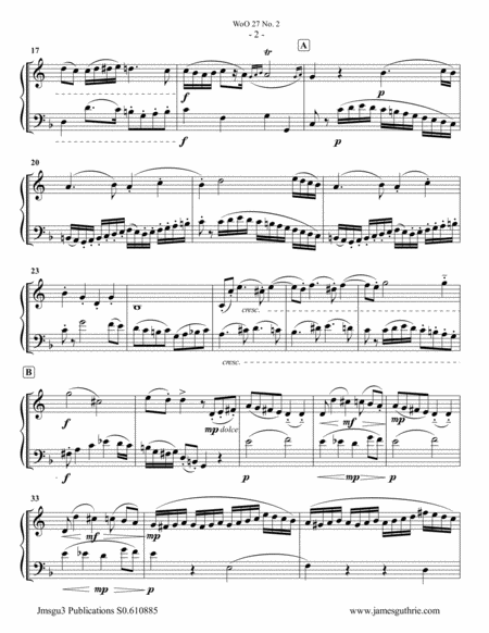 Beethoven: Duet WoO 27 No. 2 for English Horn & Bassoon image number null