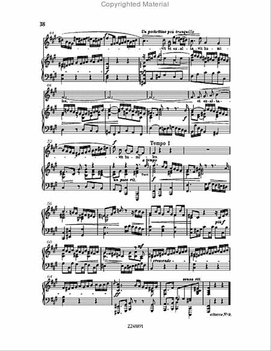 Magnificat in D major, BWV 243 Choir scores gallery preview page 38