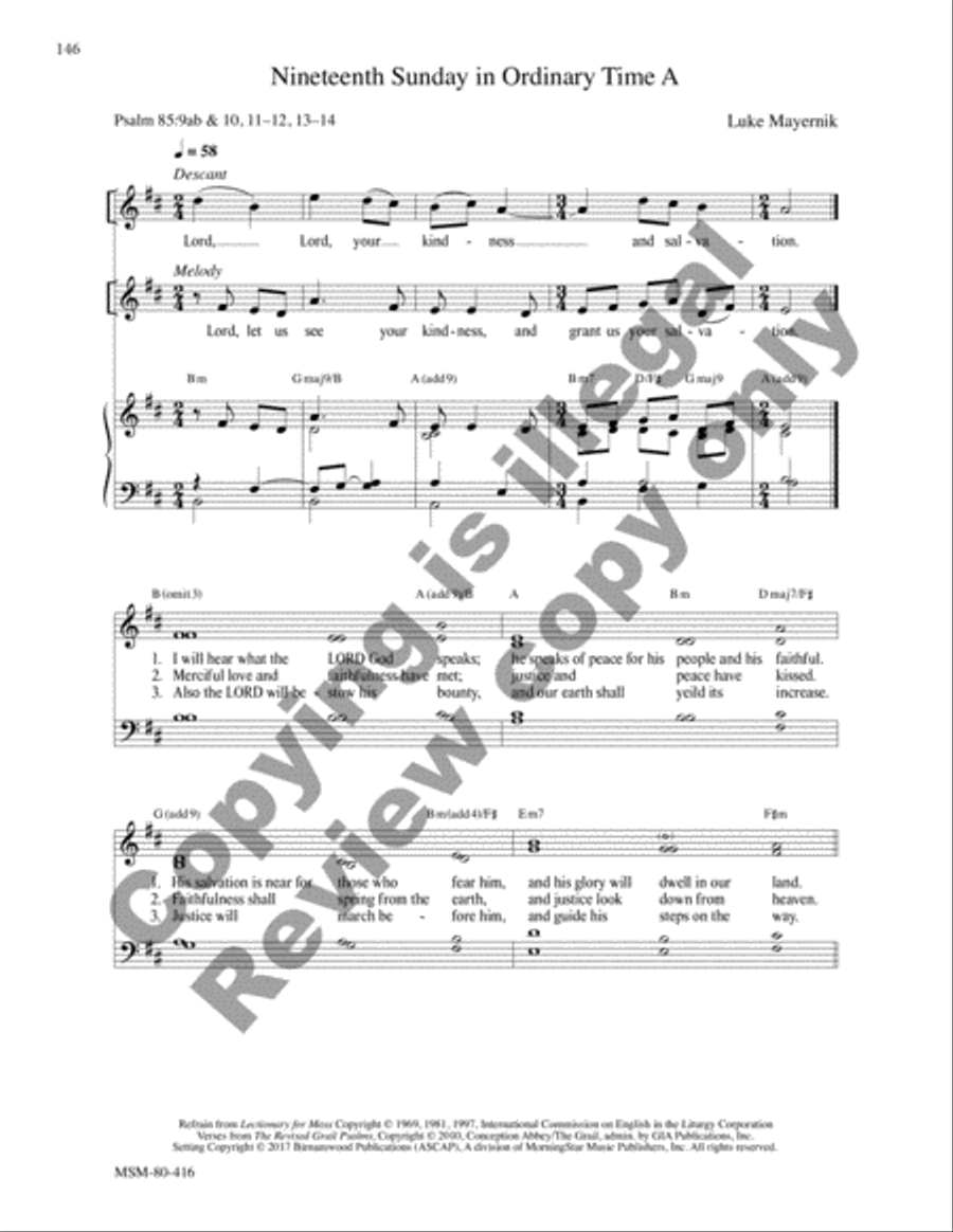 The Five Graces Psalter: Lectionary Psalms 4-Part scores gallery preview page 26