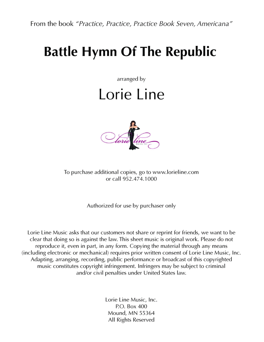 Battle Hymn Of The Republic Piano Method scores gallery preview page 1