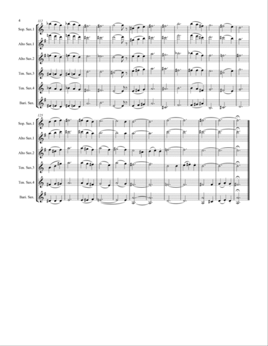 Lift Every Voice and Sing (for Saxophone Quintet SATTB or AATTB) Saxophone Quintet scores gallery preview page 5