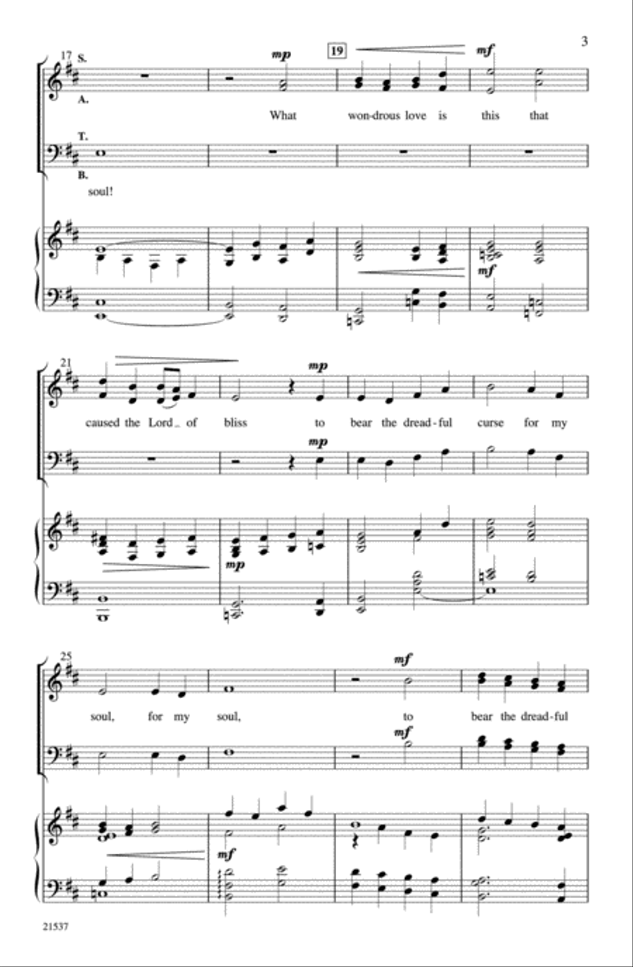 Wondrous Love 4-Part scores gallery preview page 3