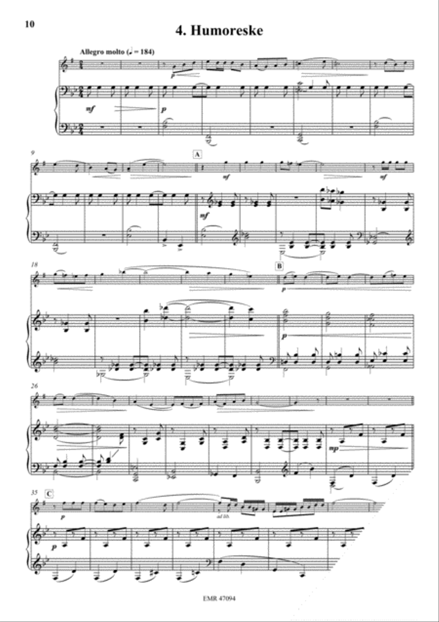 4 Humoresken Alto Saxophone scores gallery preview page 6
