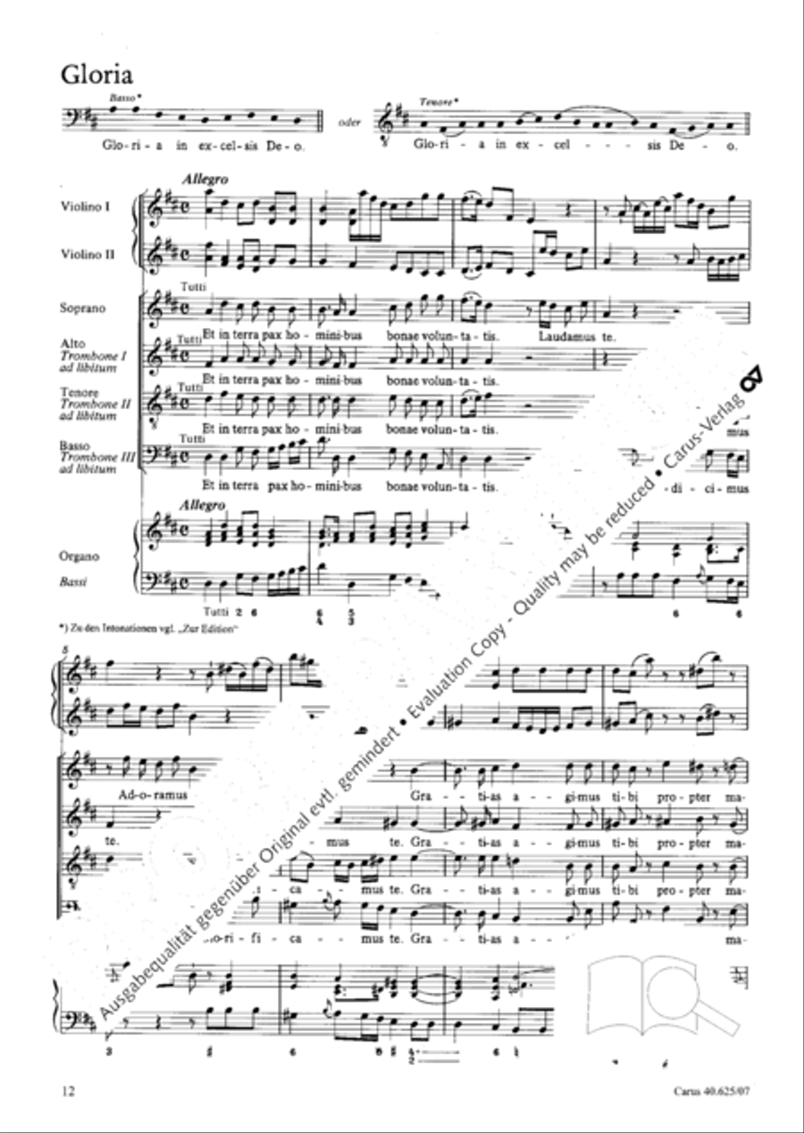 Missa brevis in D Major, K. 194 4-Part scores gallery preview page 13