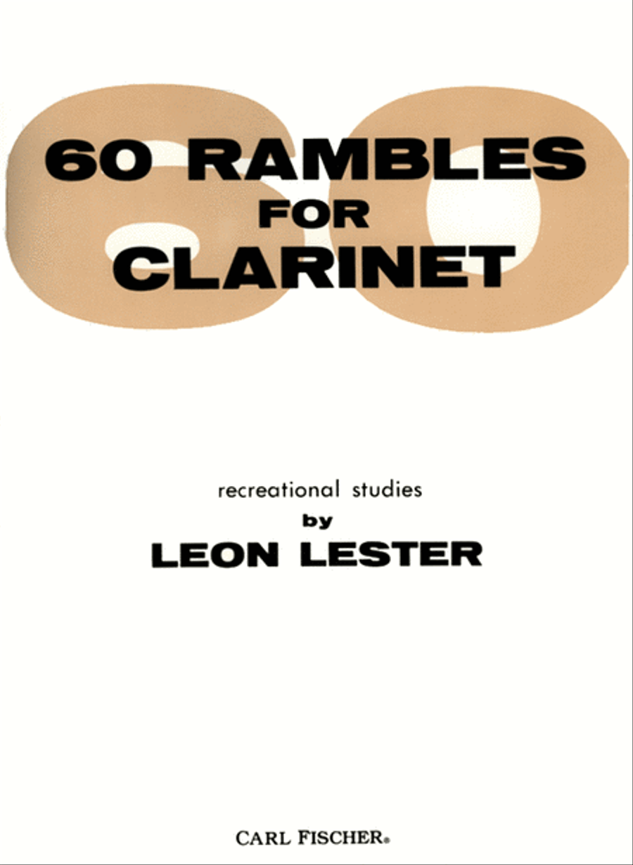 60 Rambles For Clarinet B-Flat Clarinet scores gallery preview page 1