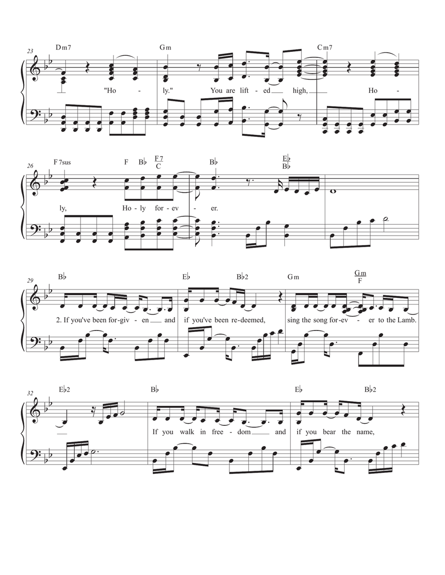 Holy Forever Piano, Vocal scores gallery preview page 3