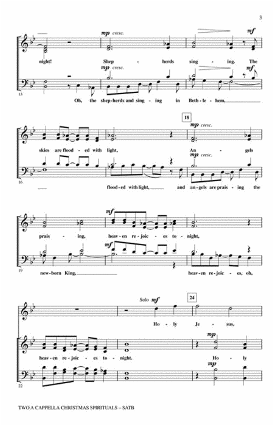 Two A Cappella Christmas Spirituals 4-Part scores gallery preview page 3