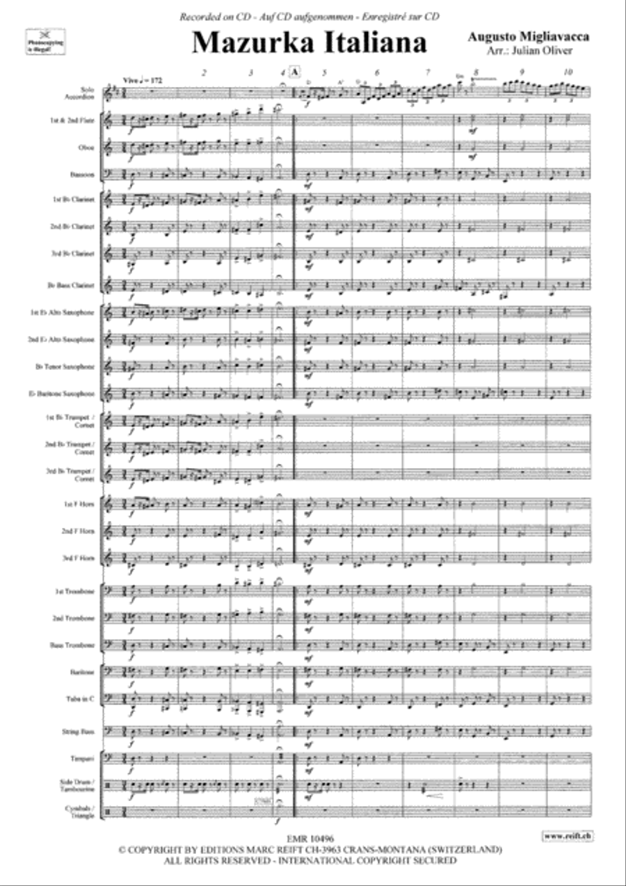 Mazurka Italiana Mazurka Italiana Concert Band scores gallery preview page 4