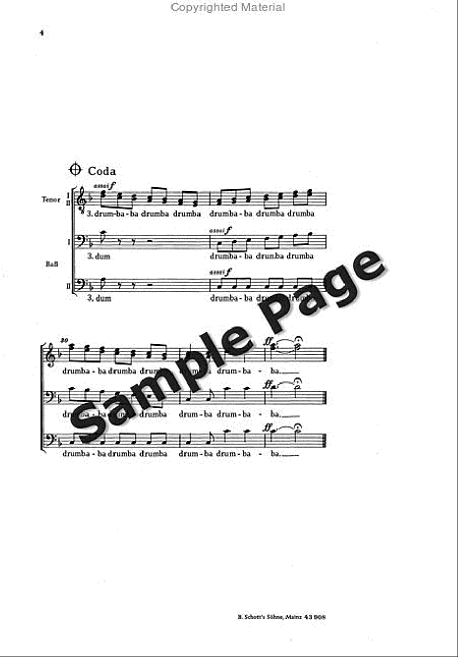 Drumba Drumba TTBB scores gallery preview page 5