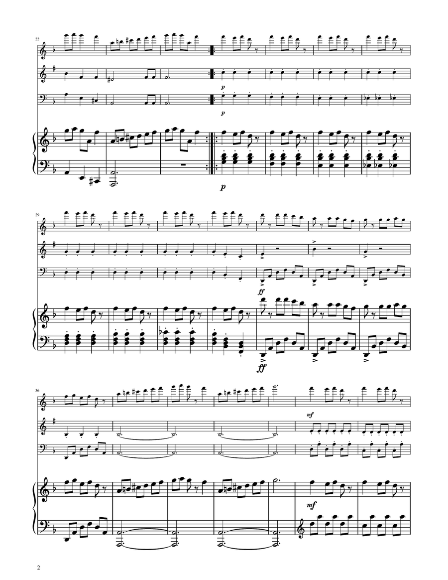 Carol of The Bells - Woodwind Trio Woodwind Trio scores gallery preview page 2