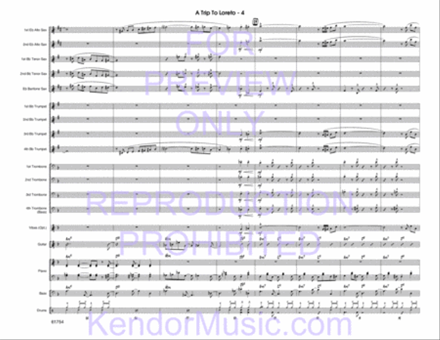 Trip To Loreto, A (Full Score) Jazz Ensemble scores gallery preview page 6