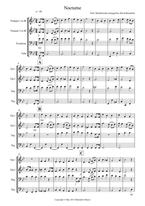 Nocturne (from A Midsummer Night's Dream for Brass Quartet