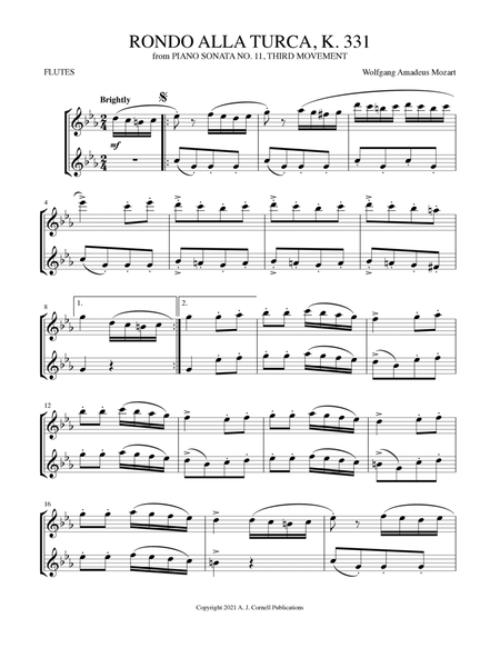 Rondo alla turca, K. 331 (from Piano Sonata No. 11, Third Movement) image number null