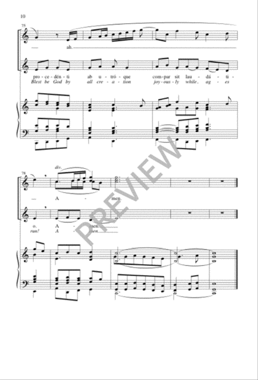 Pange lingua gloriosi / Hail Our Savior's Glorious Body 4-Part scores gallery preview page 10