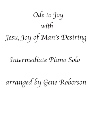 Book cover for Ode to Joy with Jesu Joy of Man's Desiring Piano solo