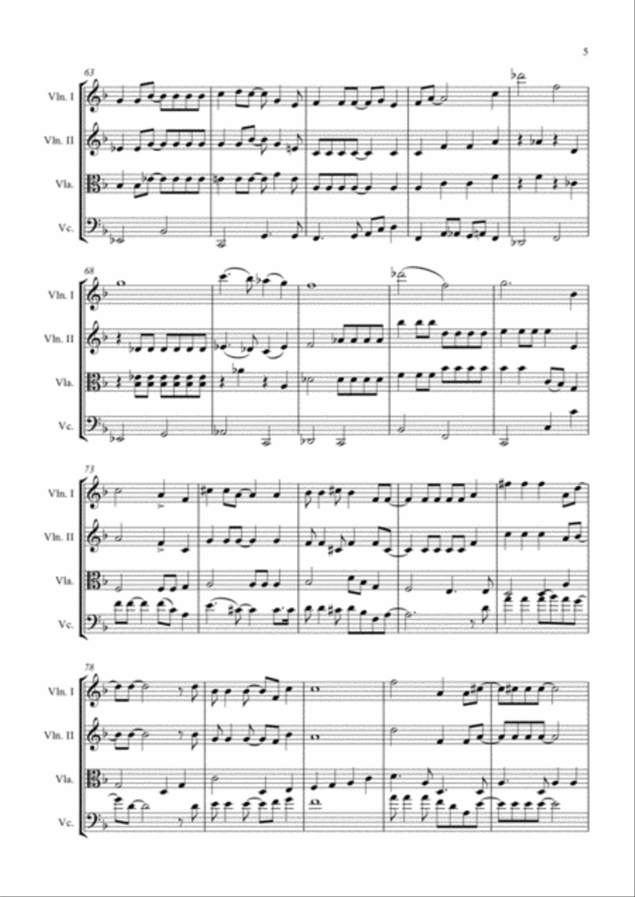 Goodbye Yellow Brick Road String Quartet scores gallery preview page 5