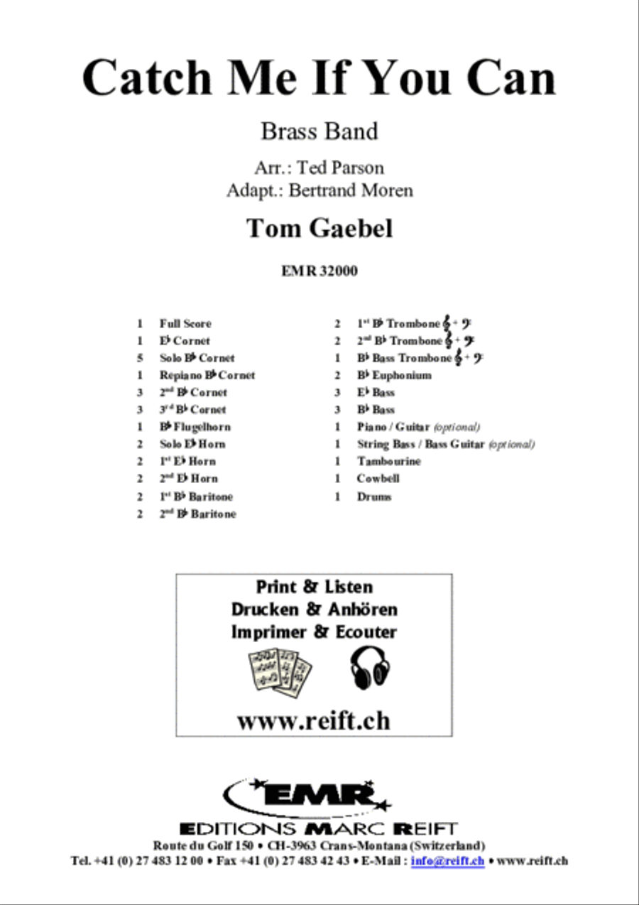 Catch Me If You Can Brass Band scores gallery preview page 2