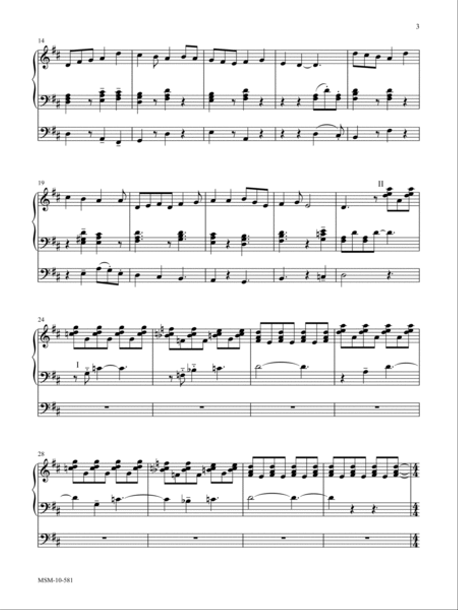 Ancient of Days: Three Hymns of Praise Organ scores gallery preview page 3
