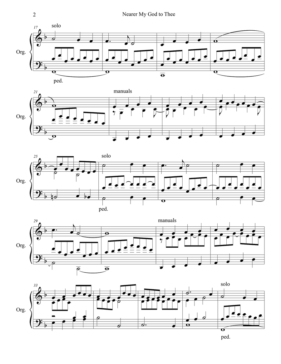 Nearer My God to Thee (Bethany) for Organ Nearer My God to Thee (Bethany) for Organ Organ Solo scores gallery preview page 2