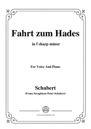 Schubert-Fahrt zum Hades,in f sharp minor,D.526,for Voice and Piano