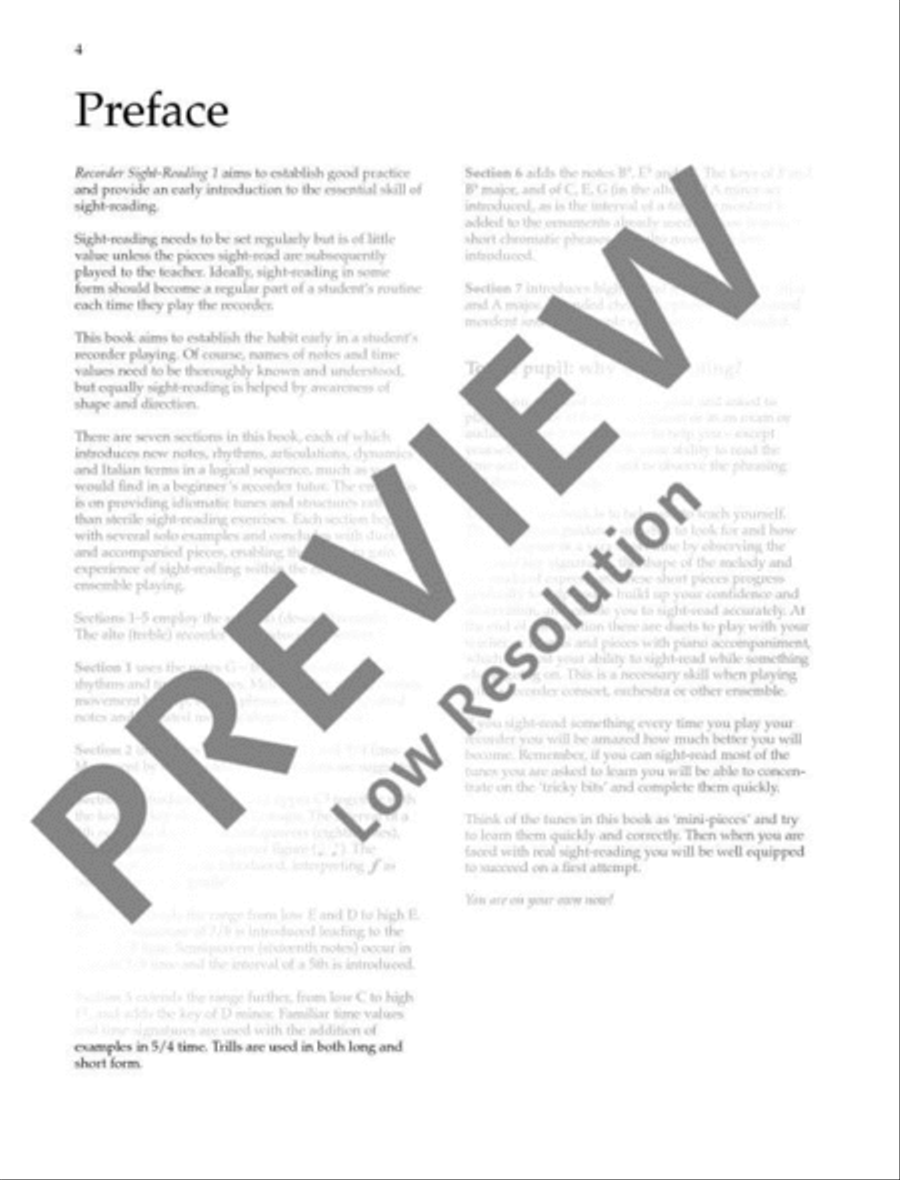Recorder Sight-Reading 1 Recorder scores gallery preview page 5