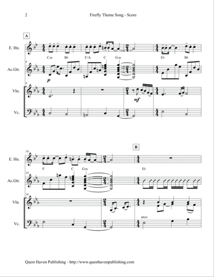 Firefly Theme Song Small Ensemble scores gallery preview page 3