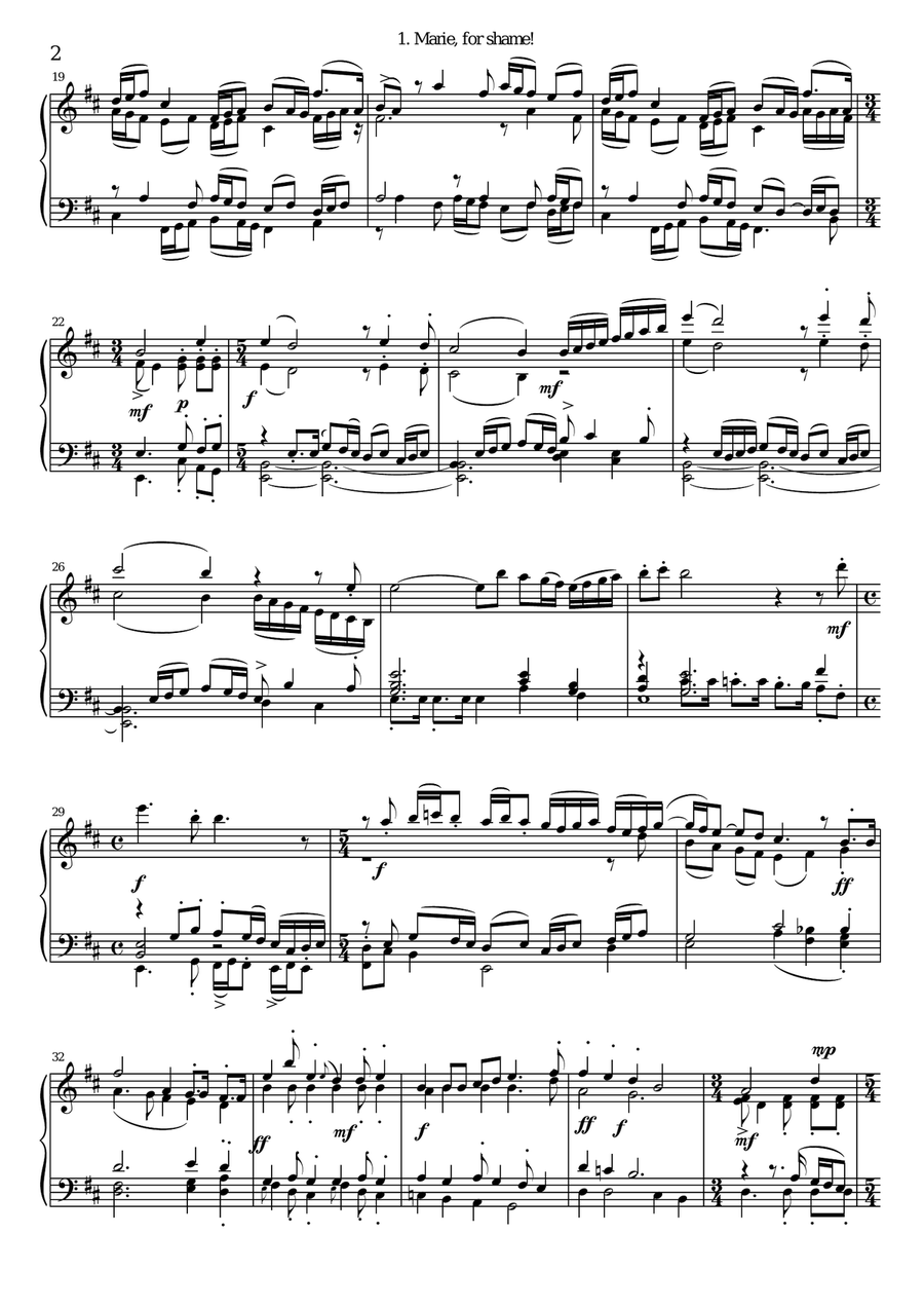 Marie for shame - for piano (2 hands) Piano Solo scores gallery preview page 2