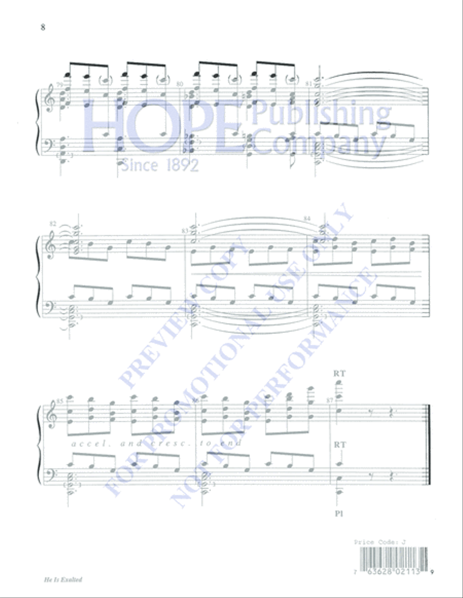 He Is Exalted 5-Octaves scores gallery preview page 8