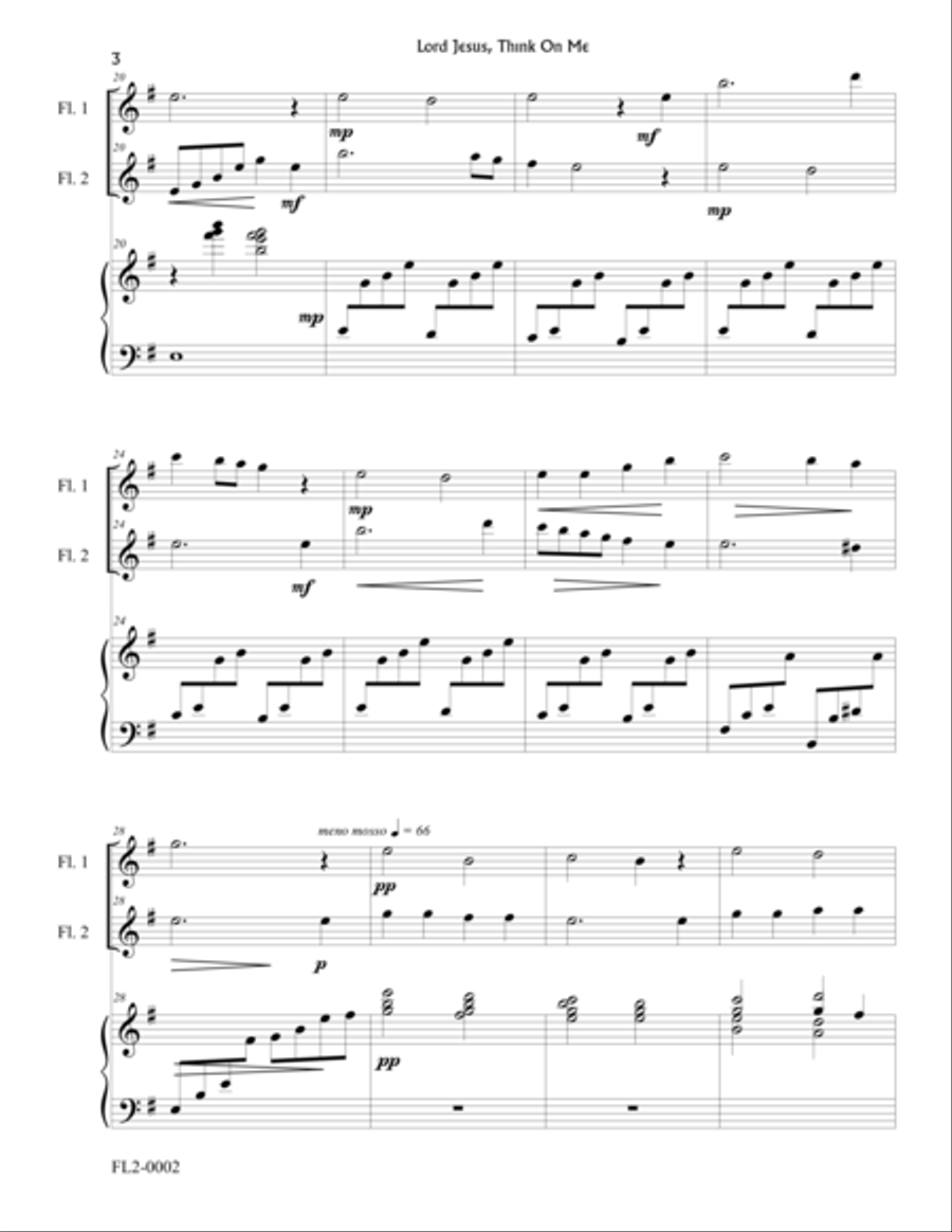 Lord Jesus, Think On Me Small Ensemble scores gallery preview page 5