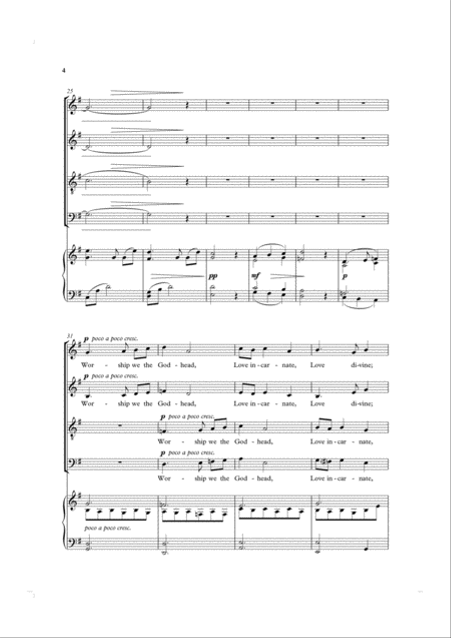 Love came down at Christmas 4-Part scores gallery preview page 4