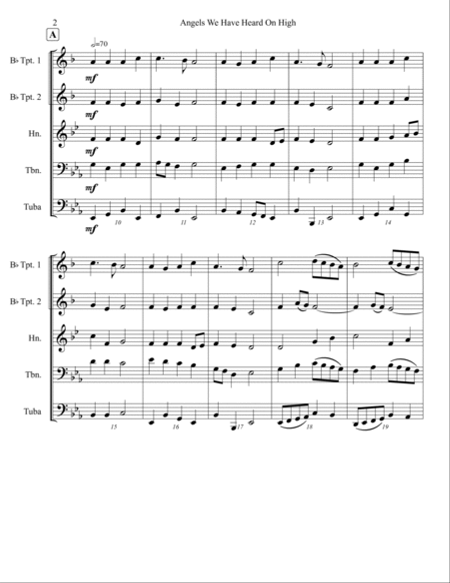 Angels We Have Heard On High Brass Ensemble scores gallery preview page 4