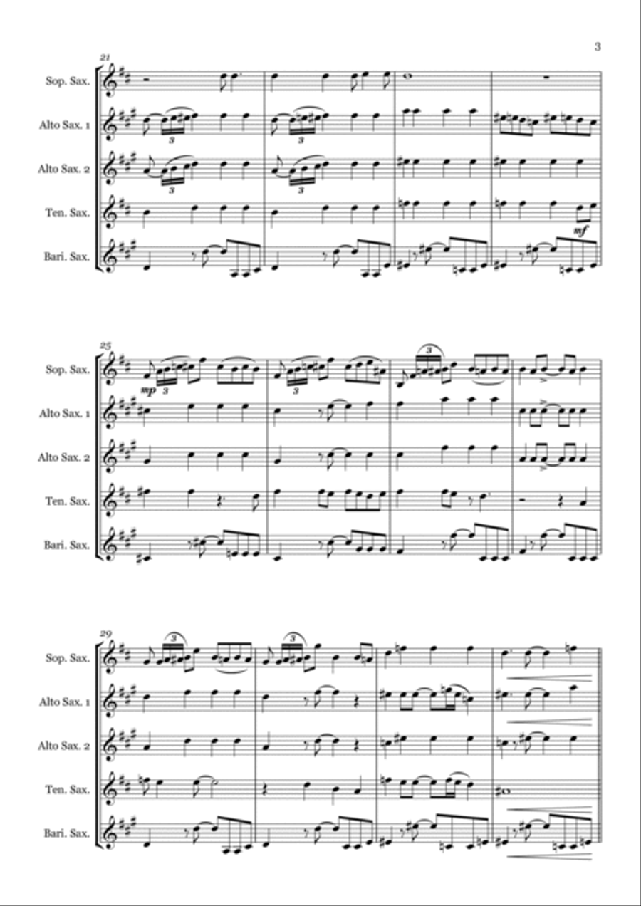 Rehab Saxophone Quintet scores gallery preview page 3