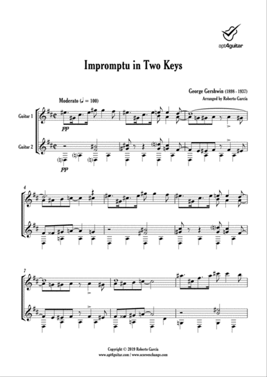 Impromptu in Two Keys Impromptu in Two Keys Classical Guitar scores gallery preview page 2