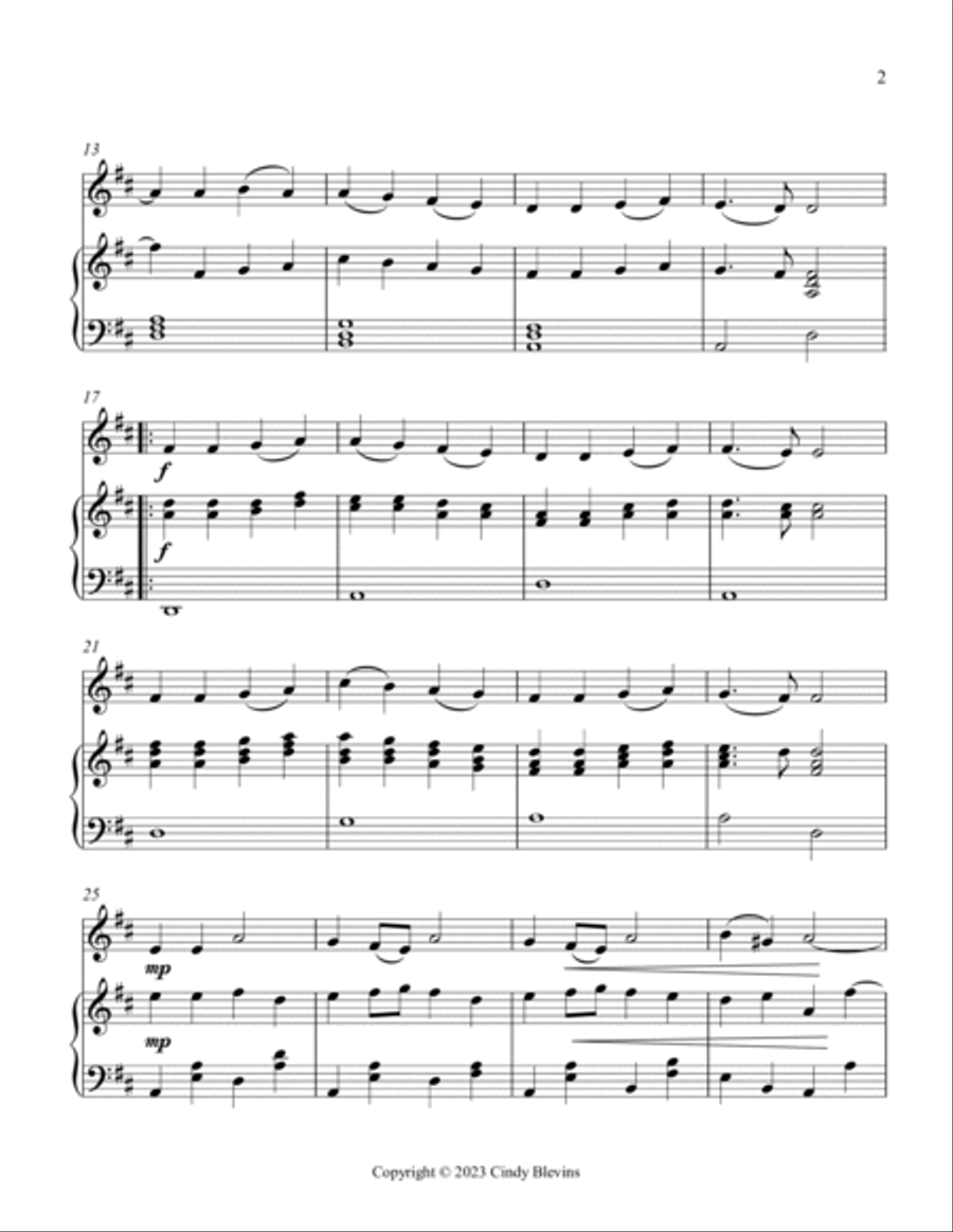 Ode To Joy, Harp and Tin Whistle (D) Harp scores gallery preview page 4