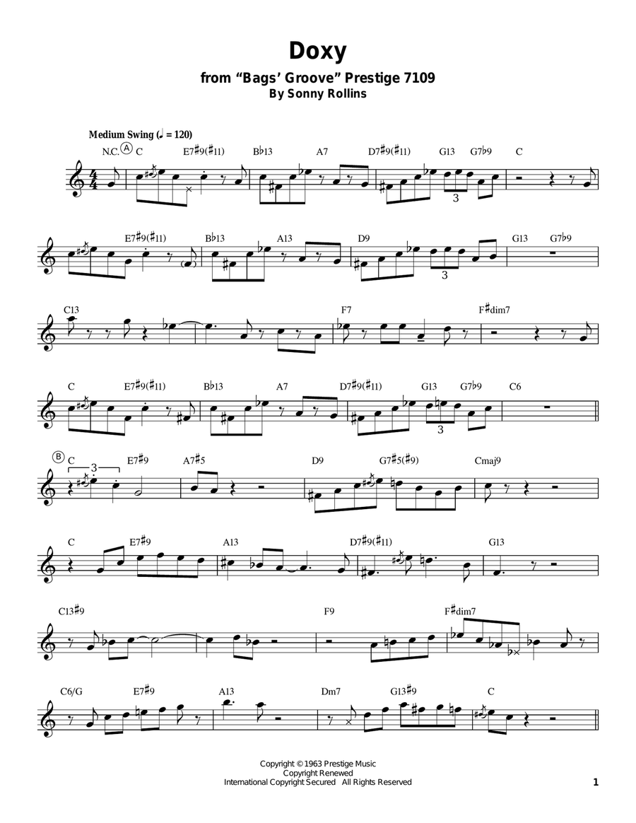 Doxy Trumpet scores gallery preview page 1