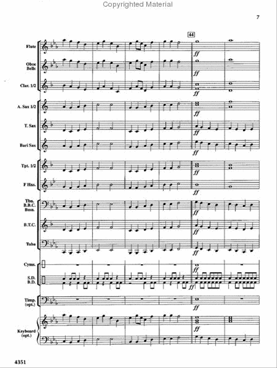 Fanfare on Good King Wenceslas Concert Band scores gallery preview page 8